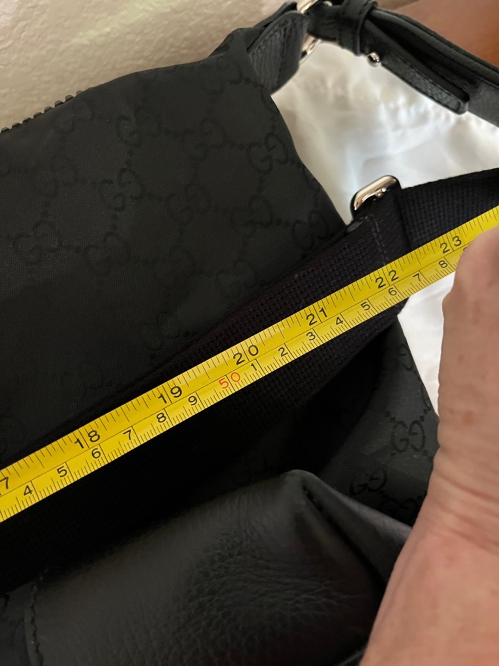 Gucci Black GG nylon Duffel with Dark Stripe Accents - Picture 8 of 8